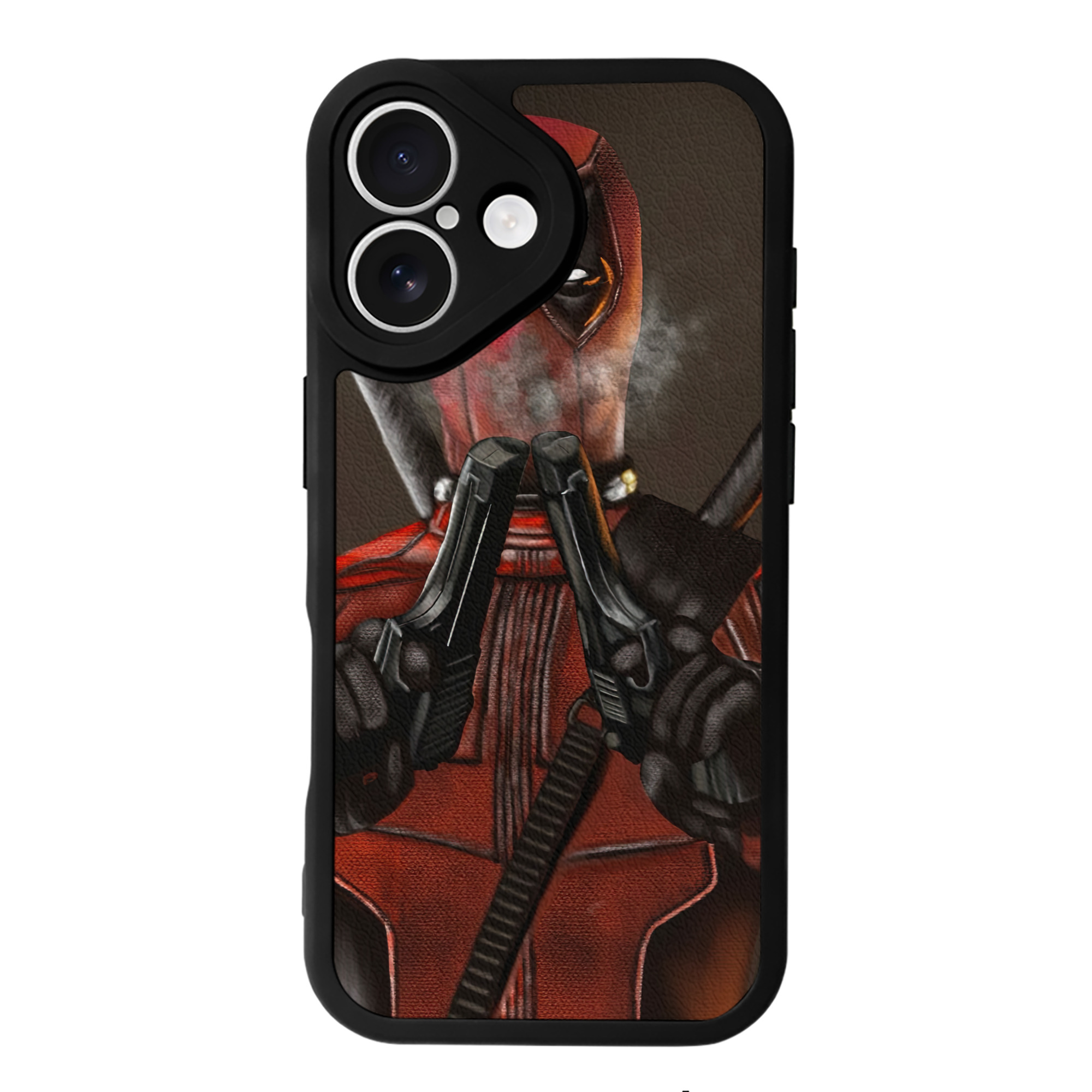 （画像用） Deadpool デッドプール 【iPhone 16シリーズ対応】シリコンスマホケース（レザー調） 材質：シリコン